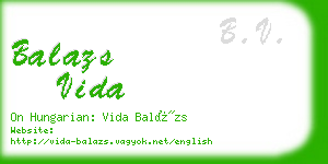 balazs vida business card